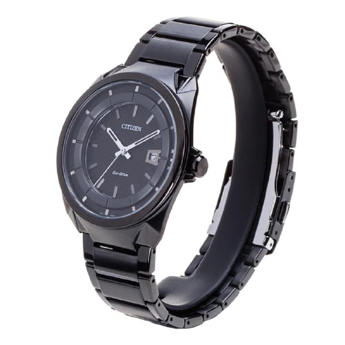 Citizen/西鐵城光動能表圈吸光男表“黑眼睛”AW1015-53E