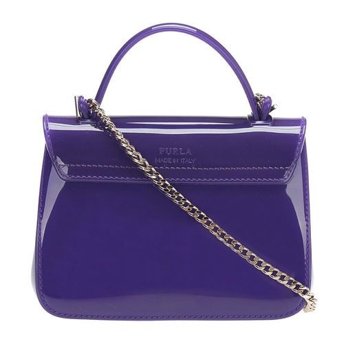 FURLA/芙拉 女士CANDY系列紫色PVC手提斜挎單肩包