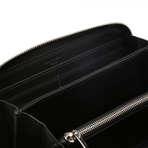 Givenchy/紀(jì)梵希 中性款式黑色小牛皮五角星圖案長款拉鏈錢包 BC06276655 008