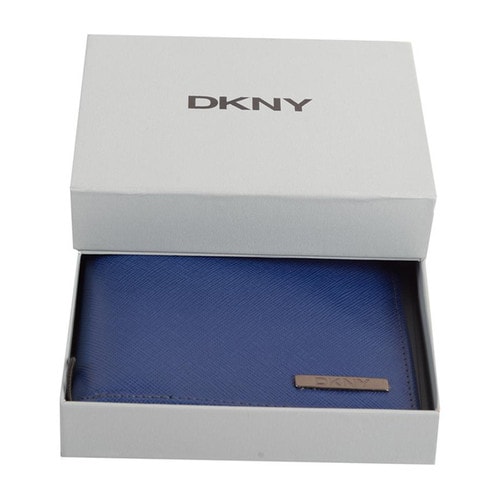 DKNY/唐娜 凱倫 牛皮 男士短款錢(qián)包錢(qián)夾禮盒裝 DKM5074-NAVY
