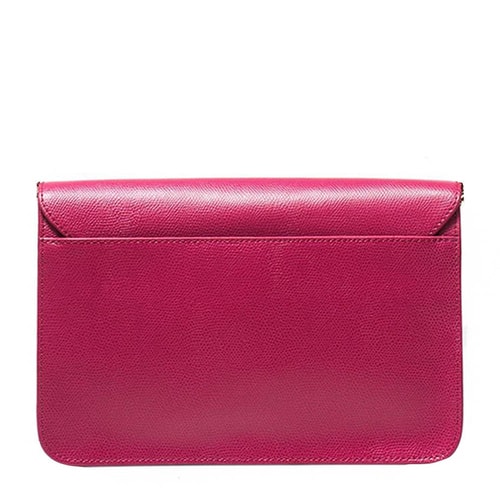 FURLA/芙拉Metropolis 鎖扣鏈條單肩鏈條包 玫紅色