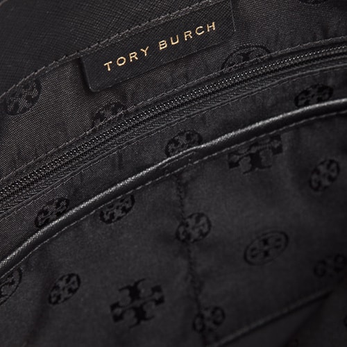 Tory Burch/湯麗柏琦黑色真皮女士手提包