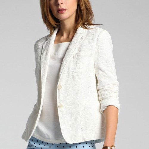 GANT/甘特 女士外套凈色純棉百搭修身小西服 476639