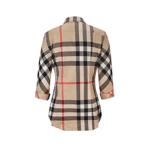 BURBERRY/博柏利 經典格紋 棉質 長袖 女士襯衫#3918091