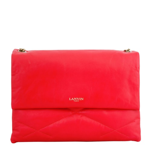 【包郵包稅】Lanvin/浪凡 女士 牛皮 logo點綴 單肩包 EB