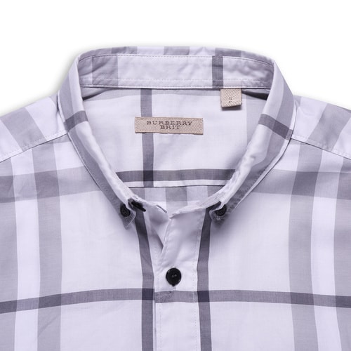 BURBERRY/博柏利 經典格子圖紋 男士全棉長袖襯衫