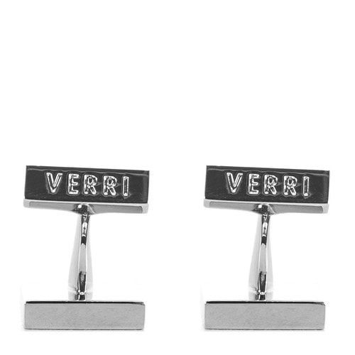 VERRI/VERRI 白色精致時尚袖扣 材質:金屬,