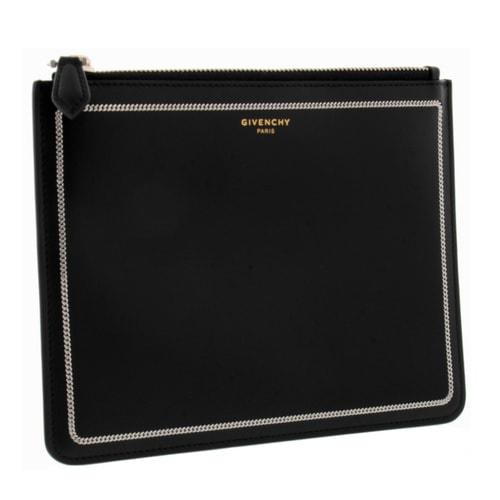 Givenchy/紀(jì)梵希 男士黑色真皮金屬裝飾手拿包 BK06071495 001