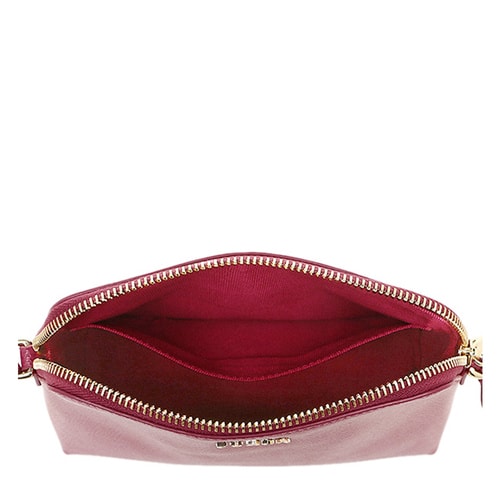 FURLA/芙拉 ISABELLE 系列 真皮 化妝包 紅棕色+紫色+粉色