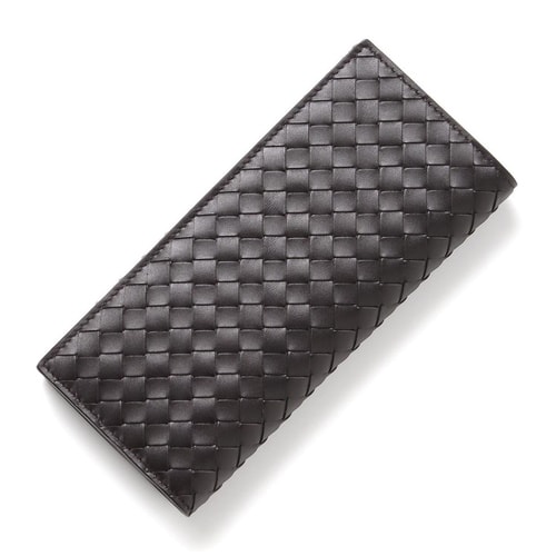 Bottega Veneta/葆蝶家 男士長款牛皮兩折錢包120697