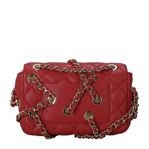 MOSCHINO/莫斯奇諾 女士羊皮鏈條單肩包 7419 紅色
