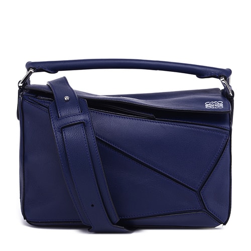 【包郵包稅】LOEWE/羅意威 女士海洋藍(lán)牛皮手提斜挎單肩包 322.30.K79 5510