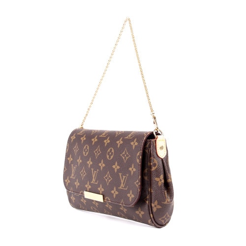 Louis Vuitton/路易威登 大號 FAVORITE Monogram 女士鏈條包（配皮肩帶）M40718 帆布/配皮