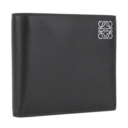 LOEWE/羅意威男士黑色真皮短款折疊錢包