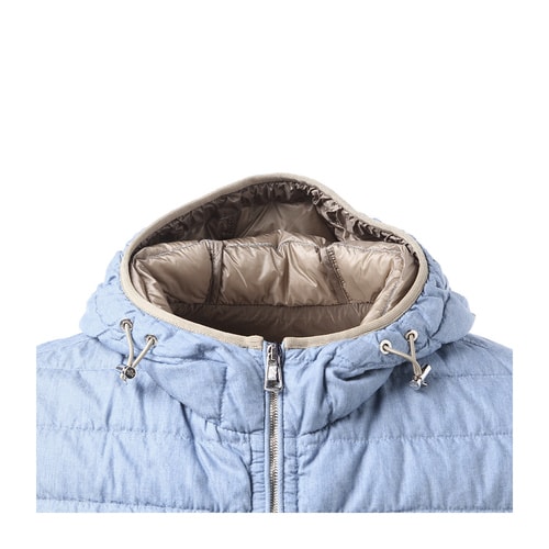 Moncler/蒙克萊 男士外套 純棉絎縫連帽織帶飾邊男士羽絨馬甲