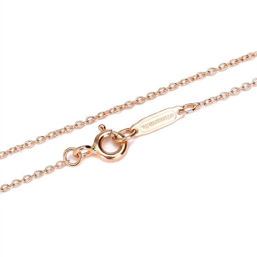 Tiffany & Co 蒂芙尼 時尚女士光輝燈塔鑰匙典雅吊墜18K玫瑰金項鏈 161031