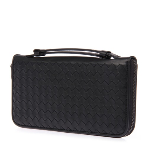 Bottega Veneta/葆蝶家 男士長款牛皮拉鏈?zhǔn)帜冒?69730