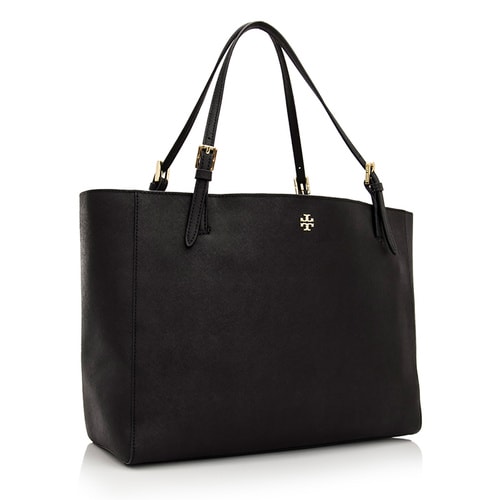 Tory Burch/湯麗柏琦黑色真皮手提包