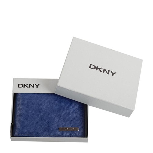 DKNY/唐娜 凱倫 牛皮 男士短款錢(qián)包錢(qián)夾禮盒裝 DKM5074-NAVY
