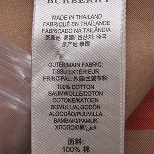 BURBERRY/博柏利 男士褐色經典格紋純棉短袖襯衫 4554716