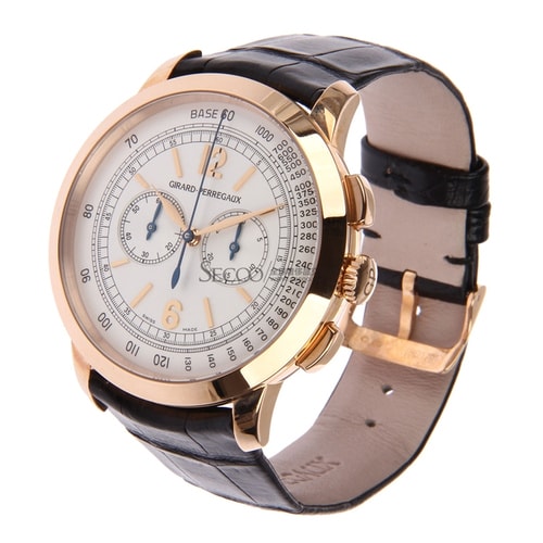 GP-Girard Perregaux/芝柏 1966系列玫瑰金男士機械腕表49539-52-151-BK6A