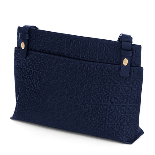 【包郵包稅】LOEWE/羅意威 女士藍(lán)色真皮單肩包 161108 107.55.N77 engraved calf navy-036