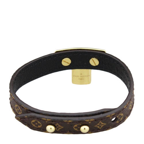 Louis Vuitton/路易威登 女士Lock Me系列老花色皮手鐲 M6333F 17號