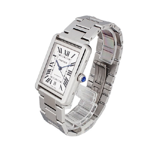 CARTIER/卡地亞 TANK SOLO坦克系列 精鋼大型機械男表 W5200028