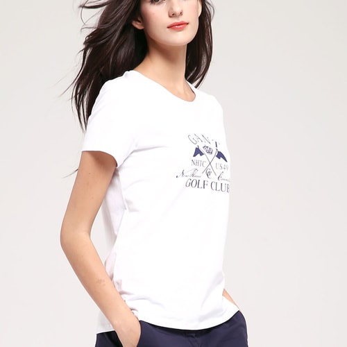 GANT/甘特 女士T恤休閑百搭字母短袖T恤 401253