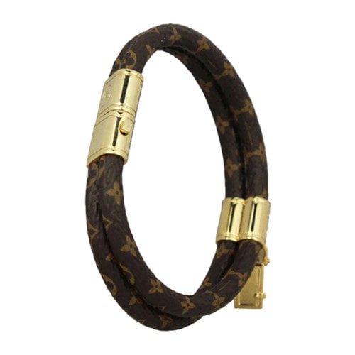 Louis Vuitton/路易威登 PETITE MALLE系列 經(jīng)典花紋老花色 包包款手鐲/手環(huán) 19號(hào) M6154E