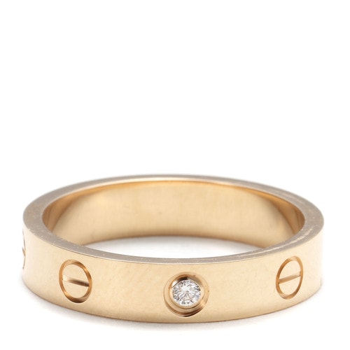 CARTIER(卡地亞) CARTIER/卡地亞love18K玫瑰金鉆石女士戒指\指環(huán)B4050700