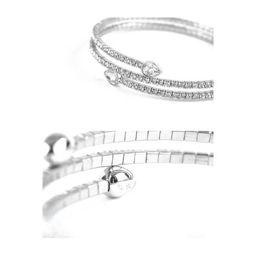 Swarovski/施華洛世奇wisty Drop 鍍白金色時尚混搭風手鐲 5073592