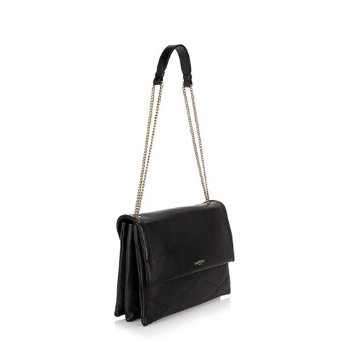 【包郵包稅】Lanvin/浪凡 女士 羊皮 金屬logo裝飾 單肩包 AL