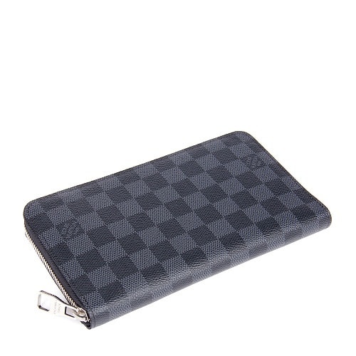 Louis Vuitton/路易威登N63077灰色棋盤格Damier帆布 男士拉鏈手包