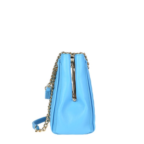 LOVE MOSCHINO/莫斯奇諾 女士半鏈條聚氨酯纖維單肩包 JC4215PP01 湖藍