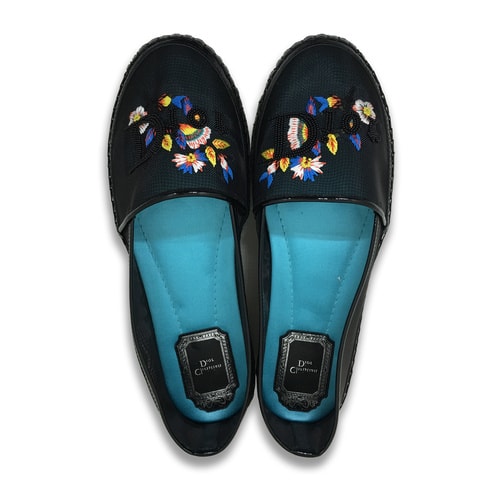 DIOR/迪奧 皮配網(wǎng) 網(wǎng)面透氣 女士平跟鞋