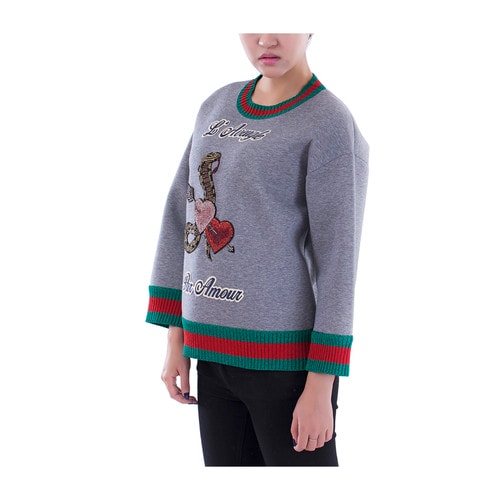 GUCCI/古馳 純棉圓領長袖時尚休閑女士衛衣 GU2631201797 422724
