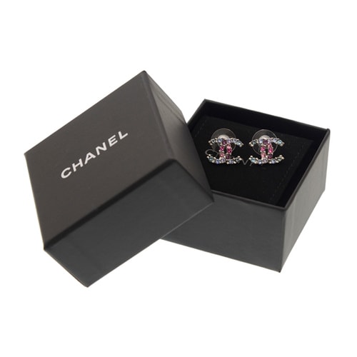 CHANEL/香奈兒 雙C彩鉆耳釘A97177