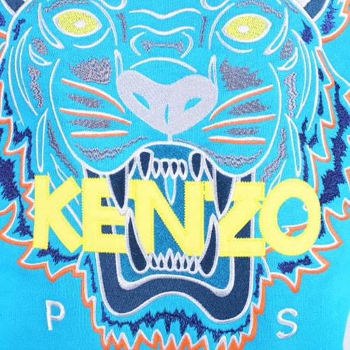 KENZO/高田賢三 男士藍色虎頭衛衣 F565SW001 4XA 69