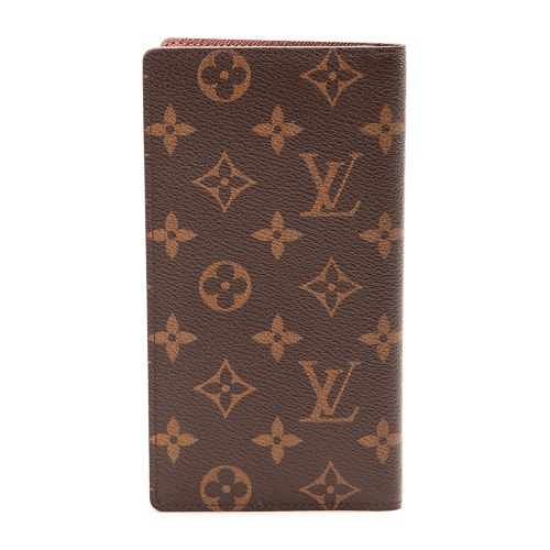 Louis Vuitton/路易威登 BRAZZA 男士 Monogram帆布 長(zhǎng)款兩折錢包 M66540