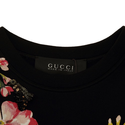GUCCI/古馳 秋冬長袖印花莫代爾上衣 女士T恤 404293X5675