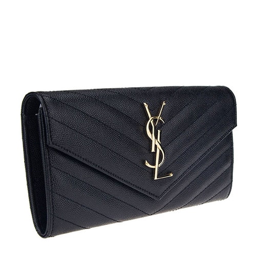 Yves saint Laurent/圣羅蘭 女士牛皮暗扣錢包372264