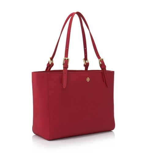 Tory Burch/湯麗柏琦紅色真皮女士手提包
